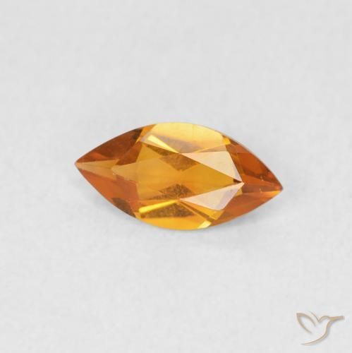 Citrino Arancio Medio naturale da 0.47 ct, Taglio marquise, VVS