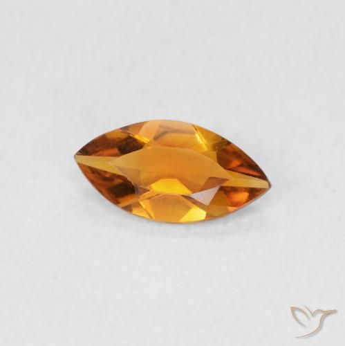 Citrino Arancio Scuro-Oro naturale da 0.46 ct, Taglio marquise, VVS
