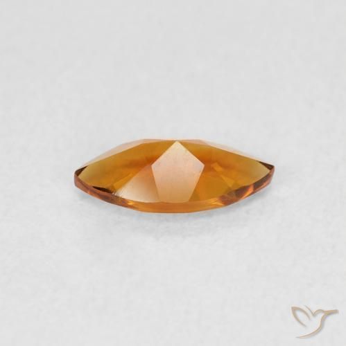 Citrino Arancio Scuro-Oro naturale da 0.46 ct, Taglio marquise, VVS