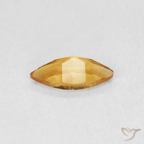 Citrino Arancio intenso-OroG naturale da 0.44 ct, Taglio marquise, VVS