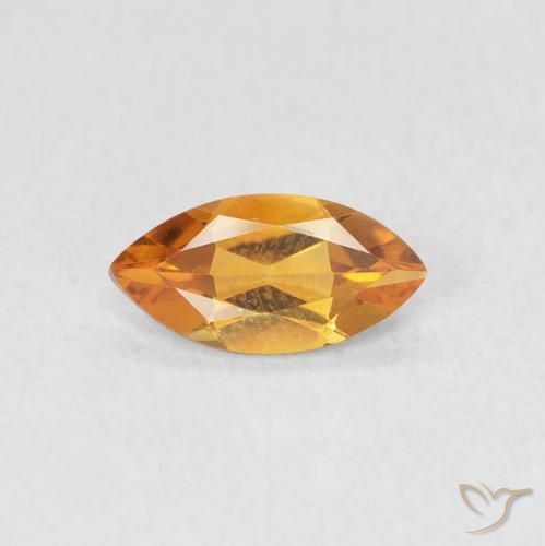 Citrino Arancio Medio naturale da 0.48 ct, Taglio marquise, VVS
