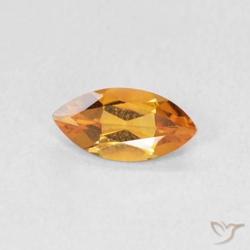 Citrino Arancio Medio naturale da 0.48 ct, Taglio marquise, VVS