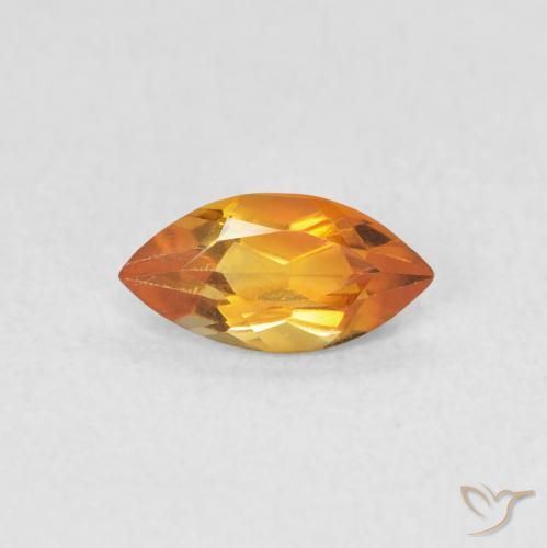Citrino Arancio Medio naturale da 0.48 ct, Taglio marquise, VVS