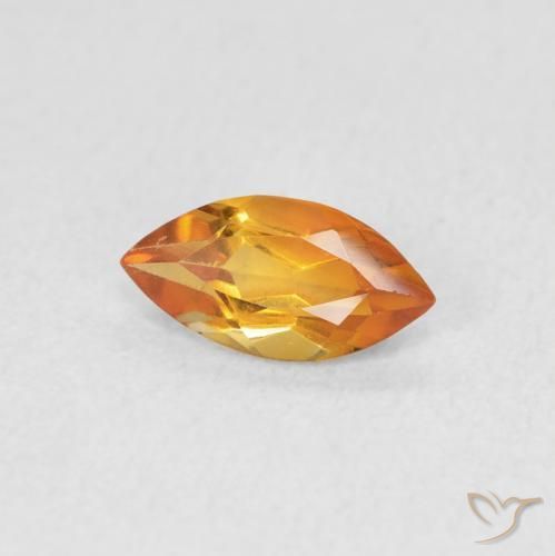 Citrino Arancio Medio naturale da 0.48 ct, Taglio marquise, VVS