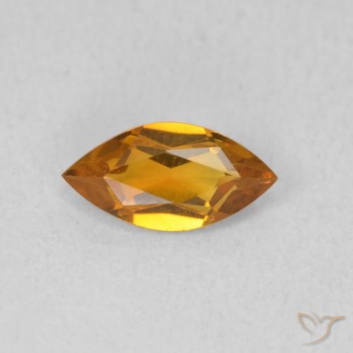 0.50ct Naturale Arancio intenso-OroG Citrino, Taglio marquise, VVS