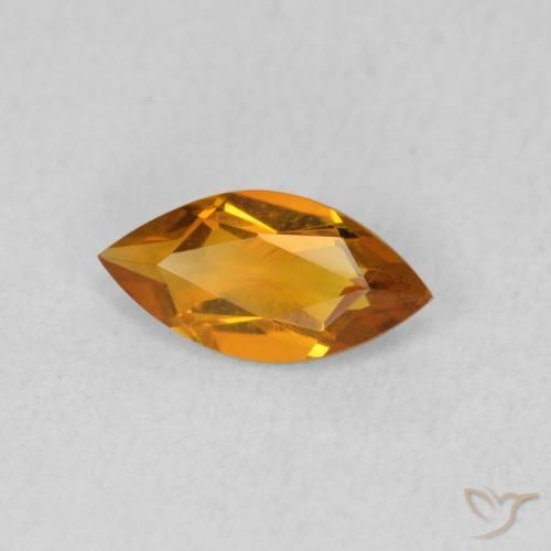 Citrino Arancio intenso-OroG naturale da 0.50 ct, Taglio marquise, VVS