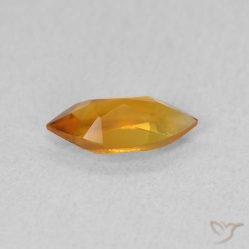 Citrino Arancio intenso-OroG naturale da 0.50 ct, Taglio marquise, VVS