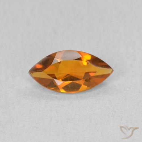 Citrino Arancio Medio naturale da 0.50 ct, Taglio marquise, VVS