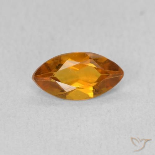 0.49ct Naturale Marrone arancio Citrino, Taglio marquise, VVS-VS