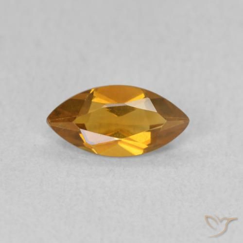 0.48ct Naturale Arancio dorato Citrino, Taglio marquise, VVS