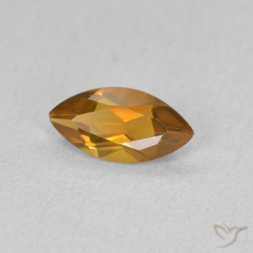 Citrino Arancio dorato naturale da 0.48 ct, Taglio marquise, VVS
