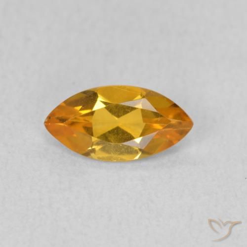 0.45ct Naturale Arancio dorato Citrino, Taglio marquise, VVS