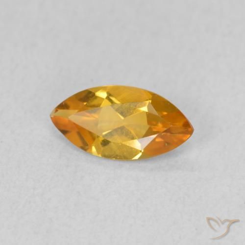 Citrino Arancio dorato naturale da 0.45 ct, Taglio marquise, VVS