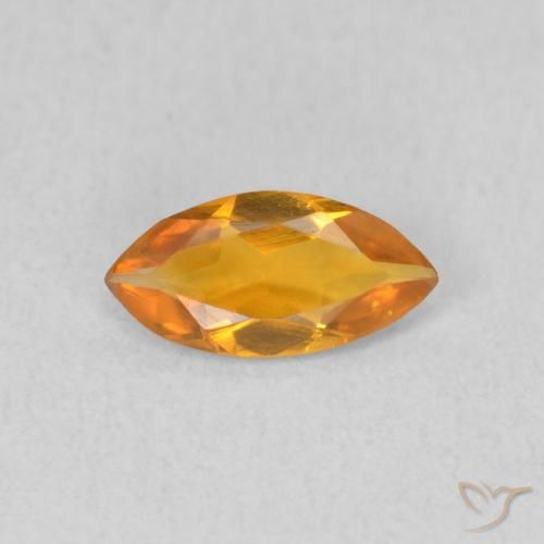 0.40ct Naturale Arancio intenso-OroG Citrino, Taglio marquise, VVS