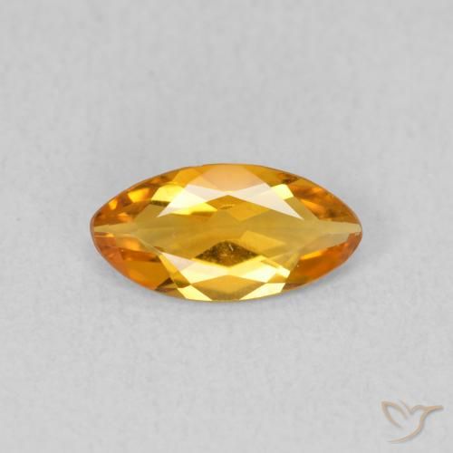 Citrino Arancio Scuro-Oro naturale da 0.43 ct, Taglio marquise, VVS