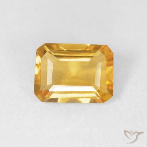 1.18ct Naturale Oro brillante Citrino, Taglio smeraldo, VVS