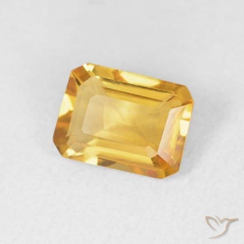 Citrino Oro brillante naturale da 1.18 ct, Ottagonale / Taglio smeraldo, VVS