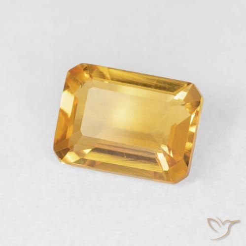 Citrino Medium Light Orange-Gold naturale da 1.49 ct, Ottagonale / Taglio smeraldo, VVS