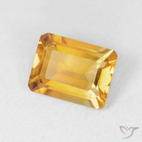 Citrino Arancio dorato naturale da 1.51 ct, Ottagonale / Taglio smeraldo, VVS-VS