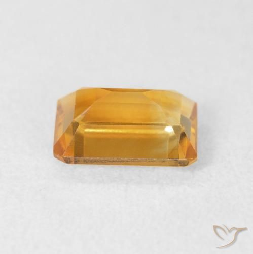 Citrino Arancio dorato naturale da 1.51 ct, Ottagonale / Taglio smeraldo, VVS-VS