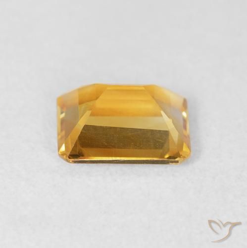 Citrino Arancio Scuro-Oro naturale da 1.23 ct, Ottagonale / Taglio smeraldo, VVS-VS