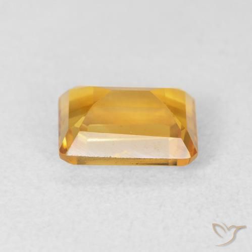 Citrino Dorato medio naturale da 1.58 ct, Ottagonale / Taglio smeraldo, VVS-VS