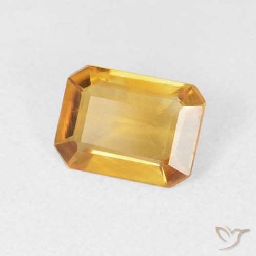 Citrino Arancio Dorato Profondo naturale da 1.05 ct, Ottagonale / Taglio smeraldo, VVS-VS