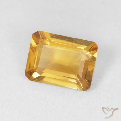 Citrino Arancio Dorato Profondo naturale da 1.29 ct, Ottagonale / Taglio smeraldo, VVS-VS