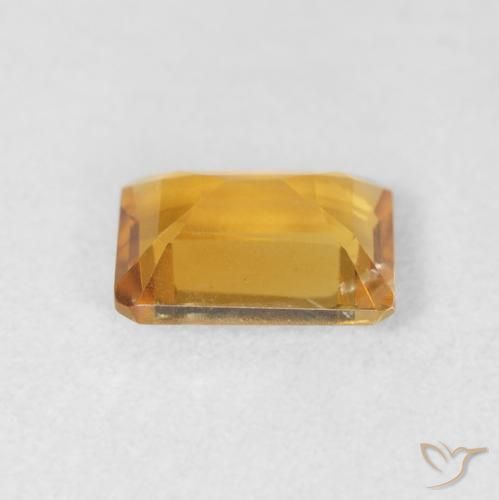 Citrino Arancio Dorato Profondo naturale da 1.29 ct, Ottagonale / Taglio smeraldo, VVS-VS
