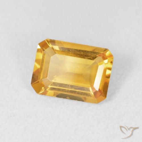 Citrino Medium Light Orange-Gold naturale da 1.15 ct, Ottagonale / Taglio smeraldo, VVS