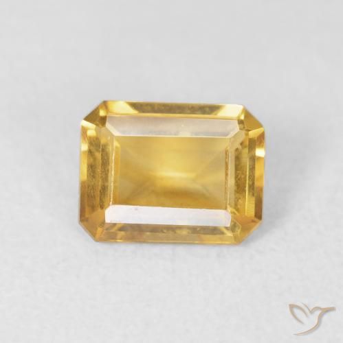 1.25ct Naturale Oro medio Citrino, Taglio smeraldo, VVS