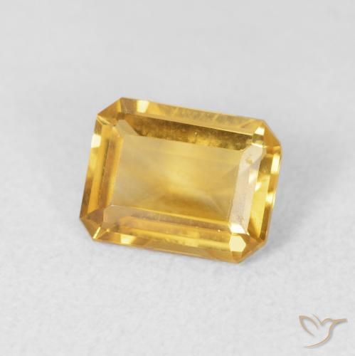 Citrino Oro medio naturale da 1.25 ct, Ottagonale / Taglio smeraldo, VVS