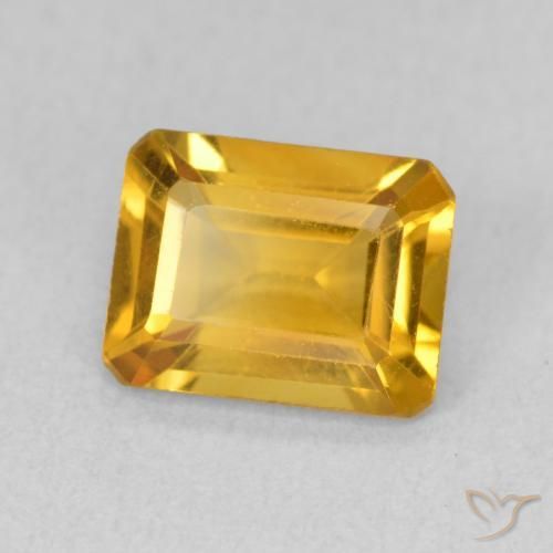 Citrino Arancio Dorato Profondo naturale da 1.38 ct, Ottagonale / Taglio smeraldo, VVS-VS
