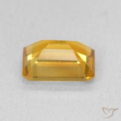 Citrino Arancio Dorato Profondo naturale da 1.38 ct, Ottagonale / Taglio smeraldo, VVS-VS