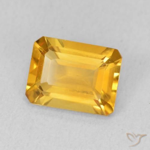 Citrino Arancio dorato naturale da 1.36 ct, Ottagonale / Taglio smeraldo, VVS-VS