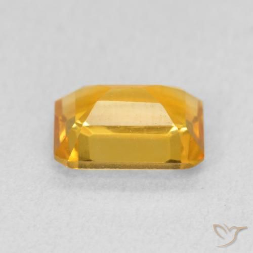 Citrino Arancio dorato naturale da 1.36 ct, Ottagonale / Taglio smeraldo, VVS-VS