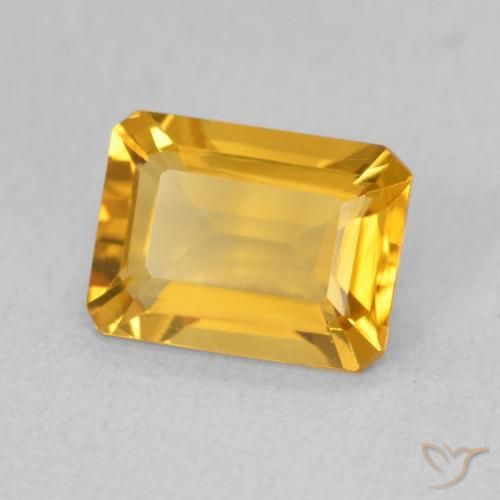 Citrino Arancio Dorato Profondo naturale da 1.41 ct, Ottagonale / Taglio smeraldo, VVS