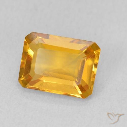 Citrino Arancione-Oro medio naturale da 1.42 ct, Ottagonale / Taglio smeraldo, VVS