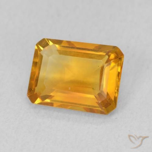 Citrino Arancio intenso-OroG naturale da 1.34 ct, Ottagonale / Taglio smeraldo, VVS