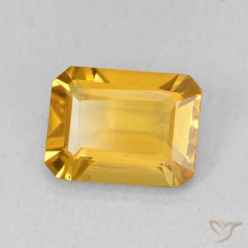 Citrino Arancio Dorato Profondo naturale da 1.35 ct, Ottagonale / Taglio smeraldo, VVS-VS