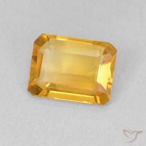 Citrino Arancio dorato naturale da 1.03 ct, Ottagonale / Taglio smeraldo, VVS-VS