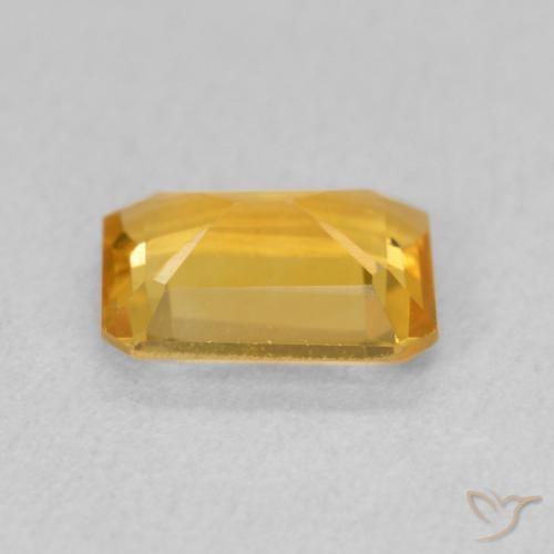 Citrino Dorato medio naturale da 1.24 ct, Ottagonale / Taglio smeraldo, VVS-VS