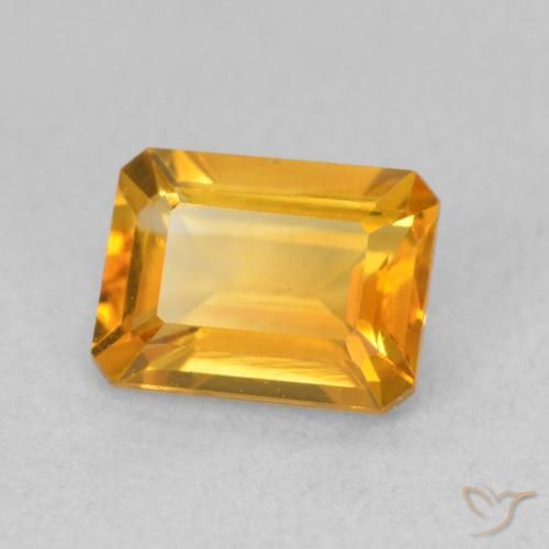 Citrino Arancio intenso-OroG naturale da 1.42 ct, Ottagonale / Taglio smeraldo, VVS