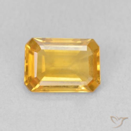 1.07ct Naturale Dorato medio Citrino, Taglio smeraldo, VVS-VS