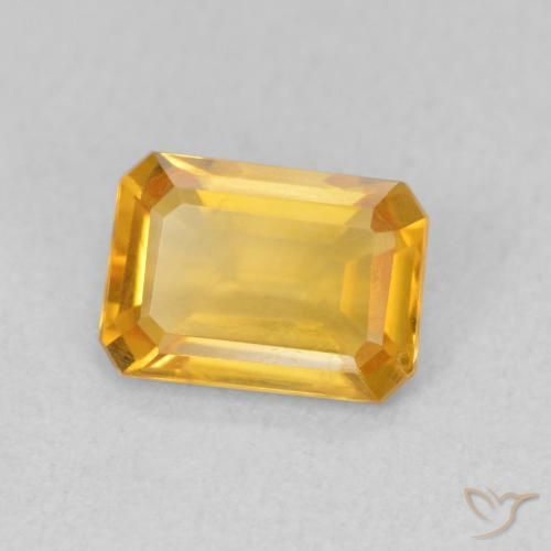 Citrino Dorato medio naturale da 1.07 ct, Ottagonale / Taglio smeraldo, VVS-VS