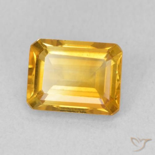 Citrino Dorato medio naturale da 1.48 ct, Ottagonale / Taglio smeraldo, VVS