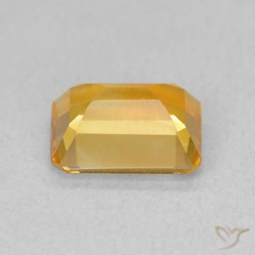 Citrino Dorato medio naturale da 1.48 ct, Ottagonale / Taglio smeraldo, VVS