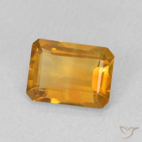 Citrino Arancio Scuro-Oro naturale da 1.12 ct, Ottagonale / Taglio smeraldo, VVS-VS