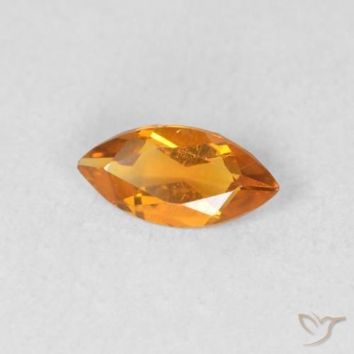Citrino Albicocca Arancia naturale da 0.40 ct, Taglio marquise, VVS-VS