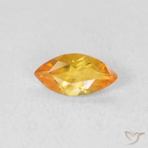 0.44ct Naturale Dorato medio Citrino, Taglio marquise, VVS-VS, Photo A